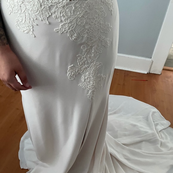 New Paloma Blanca 4800 Wedding Dress Sz 16 - Picture 8 of 8